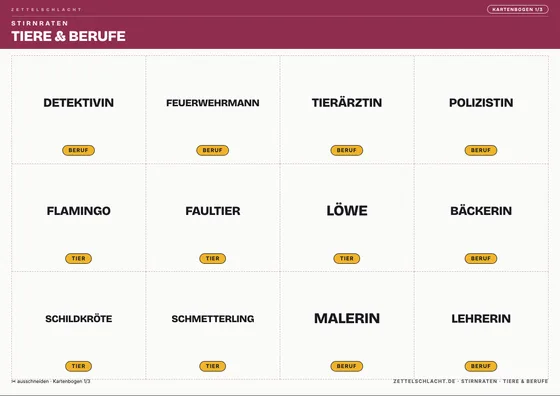 Vorschau: TIERE & BERUFE